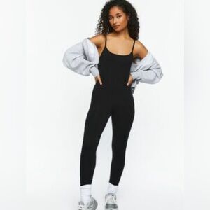 FOREVER 21 Fitted Cami Jumpsuit Black Size Small